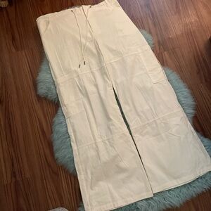 NWOT Bare by Charlie Holiday The Parachute Pant Cargo Wide Leg Organic Cotton
